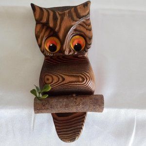 Vintage Wooden Owl Small Wall Decor